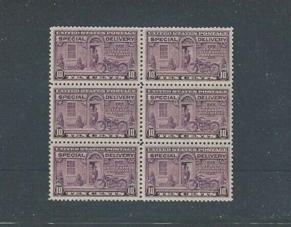 Lot #1030 Special Delivery #E15 MNH Block of 6 Gem XF Centering