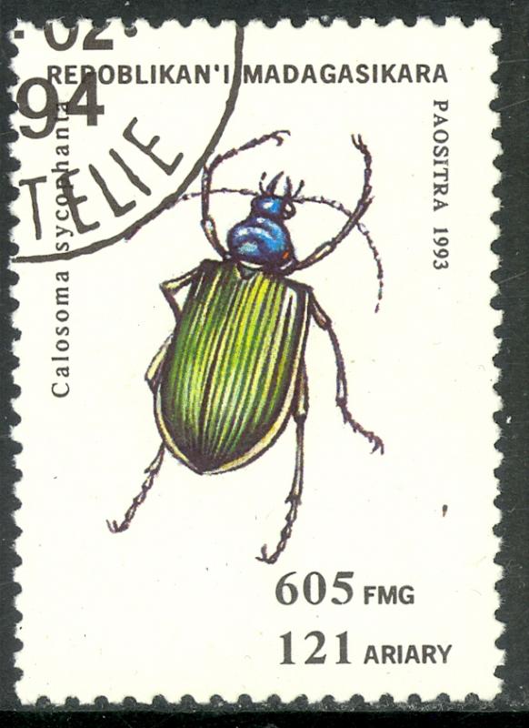 MALAGASY REPUBLIC 1994 605fr INSECTS Issue Sc 1219 VF CTO USED