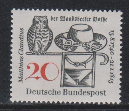 Germany,  20pf Matthias Claudius (SC# 917) MNH