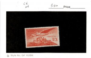Ireland, Postage Stamp, #C6 Mint NH, 1954 Airmail (AK)