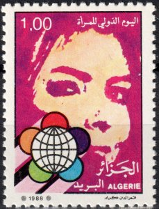 Algeria #866  MNH - Intl women's Day  (1988)