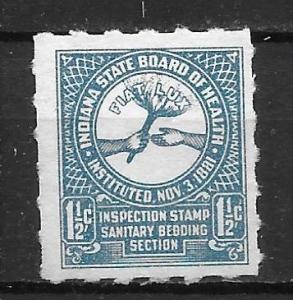 State Tax Stamp Indiana Board of Health Bedding Stamp (18-502)