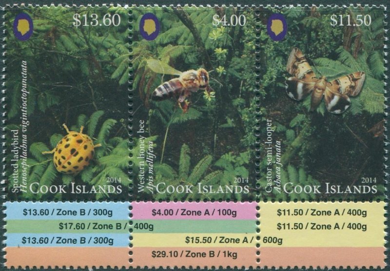 Cook Islands 2014 SG1805-1807 Entomology set MNH