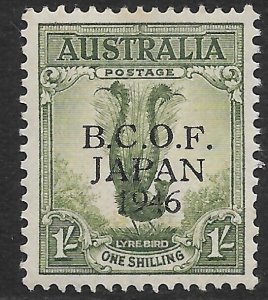 AUSTRALIA-B.C.O.F. SGJ5 1946 1/= GREY-GREEN OVPT MTD MINT