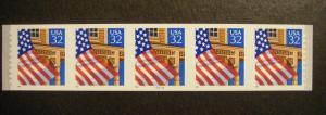 Scott 2915A, 32 cent Flag over Porch, PNC5 #22222, MNH Coil Beauty