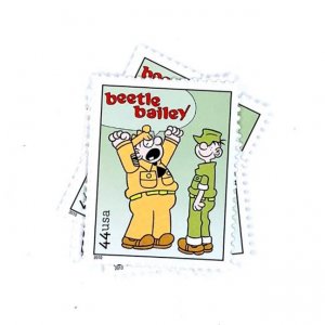 4 x Beetle Bailey UNused 44 cent US Postage Stamps - Cartoon Sunday Funnies