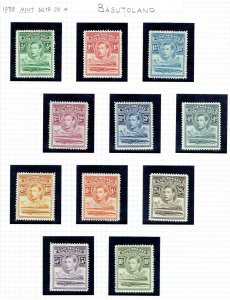 BASUTOLAND 1938 set of 11 mounted mint, fine - 42788