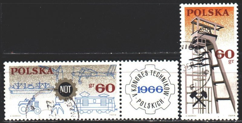 Poland. 1966. 1653-54. Polish industry. USED.