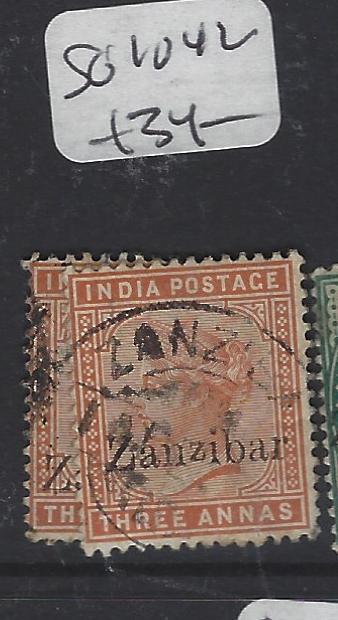  ZANZIBAR  (PP0809B) QV ON INDIA 3A    SG 10 X2   ASST  VFU  