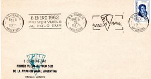 Argentina 1971 Antartic 1st.South Polar Fly Polar Cover Postal History