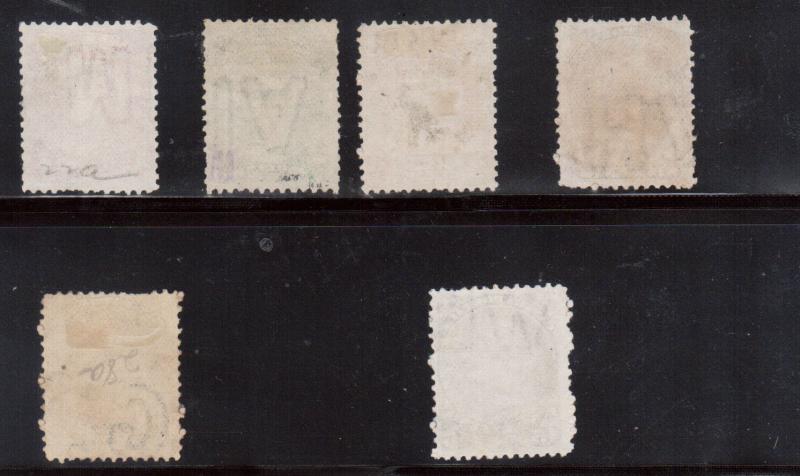Canada #22a - #29c (#22a #24a #25a #27b #28a #29c) Used Watermarked Set