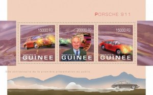 Guinea 2013 MNH - PORSCHE 911.  Y&T Code: 6829-6831  |  Michel Code: 9910-9912