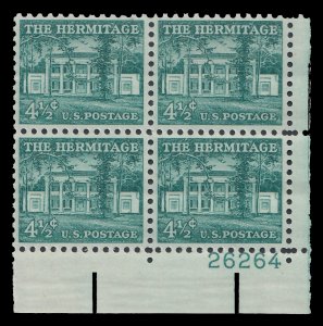 United States 1037 Plate Block MNH