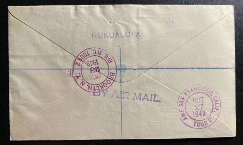 1950 Nukualofa Tonga Toga First day Cover  to Brooklyn USA Universal Postal Unio 