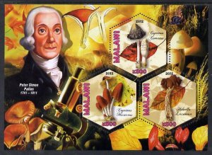 MALAWI - 2012 - Fungi, P.S.Pallas - Perf 3v Sheet - MNH - Private Issue