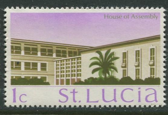 St. Lucia - Scott 261- House of Assembly -1970 - MNH -Single 1c Stamp