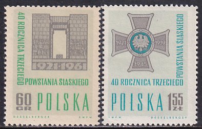 Poland 1961 Sc 1011-2 Silesian Uprising Insurgents Monument St Ann Mtn Stamp MNH