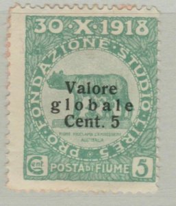 Italy Colony Fiume 1920 5c on 5c MH* A18P24F419 