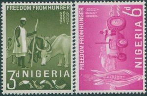 Nigeria 1963 SG0129-130 Freedom from Hunger set MLH