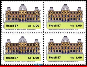 2101 BRAZIL 1987 NATIONAL MUSEUM OF FINE ARTS, ARCHITECTURE RHM C-1542 BLOCK MNH