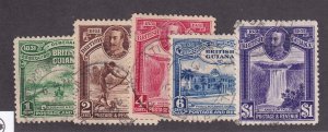 British Guiana 205 - 209 Set VF used neat cancels scv $ 74 ! see pic !