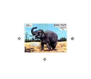 Bhutan 1990 Endangered Wildlife - Intermediate stage comp...