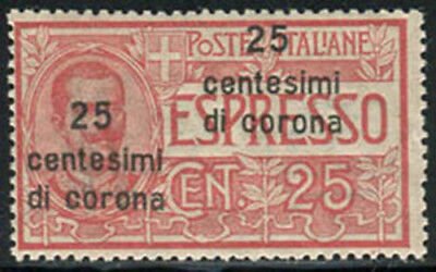 Dalmatia - Express 25 cent. of crown n. 1st double overprint