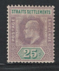 Straits Settlements 1902 King Edward VII 25c Scott # 99 MH