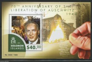SOLOMON ISLANDS 2015 70th ANNIVERSARY OF THE LIBERATION OF AUSCHWITZ S/S NH