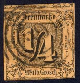 Germany Thurn & Taxis Sc# 1 Used 1854 ¼sgr Numeral