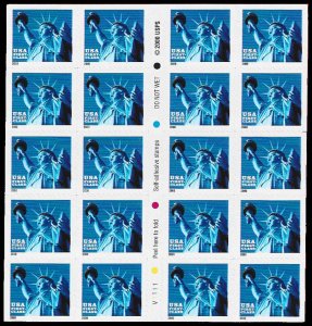 PCBstamps   US #3485b BK Pane $6.80(20x34c)Statue/Liberty, MNH, (V1111)-2