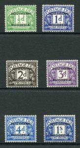 Southern Rhodesia 1951 Postage Dues set of 6 SGD1/5 D7 UM cat 14 pounds 