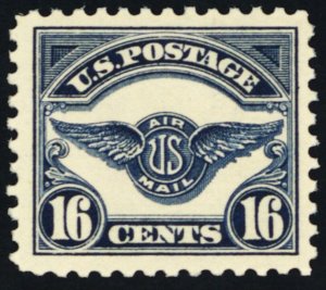 C5, Mint VF NH (Gum skips) 16¢ Early Airmail Stamp CV $120.00 - Stuart Katz