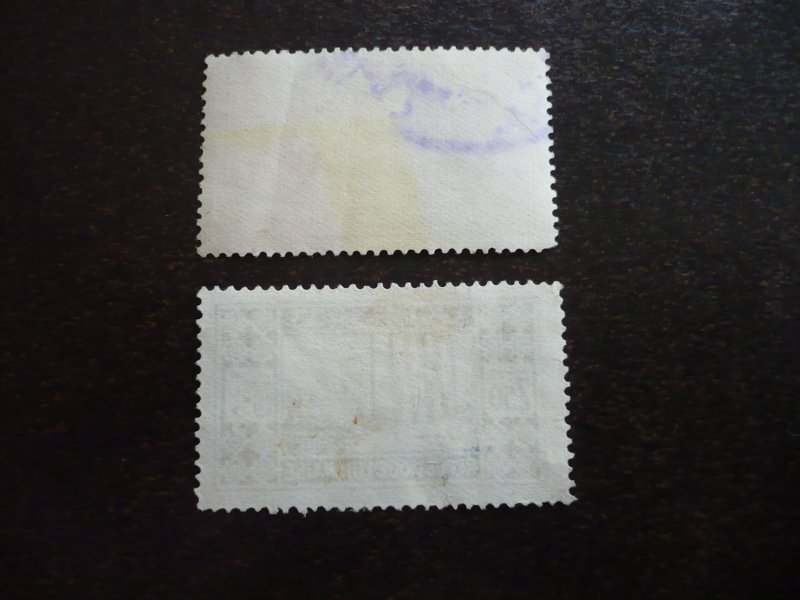 Stamps - Lebanon - Scott# 125,129 - Used Part Set of 2 Stamps