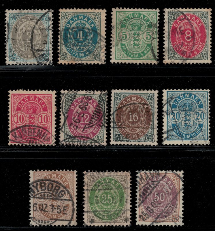 Denmark #41-51  CV $69.90