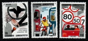 GREECE SG1728/30 1986 EUROPEAN ROAD SAFETY YEAR MNH