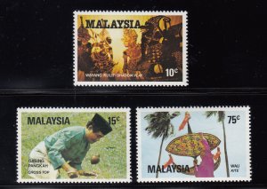 Malaysia Scott #244-246 MNH