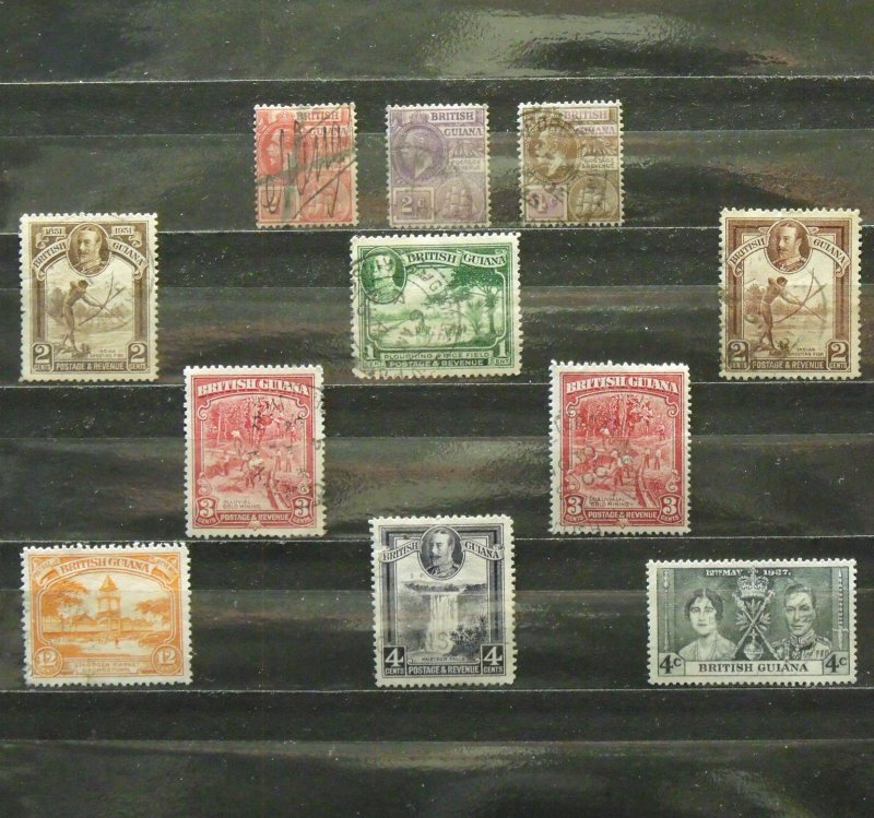 5638   Br Guiana   U # 192,193,194,206,210,211,212,212c,213,215,228    CV$ 10.35