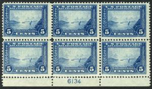 399 F/VF OG LH, Plate Block of 6,  Super Fresh, RARE..MORE.. pb2254