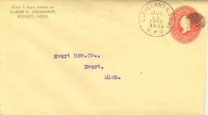 United States U.S. R.P.O.'s Cleveland & St L. 1900 556-K-1  Postal Stationery...