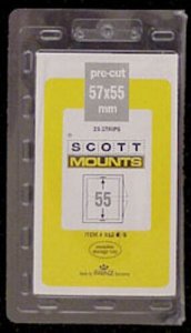 Scott/Prinz Pre-Cut Plate Block, FDC, Postal Card Stamp Mounts 57x55 #912 Black