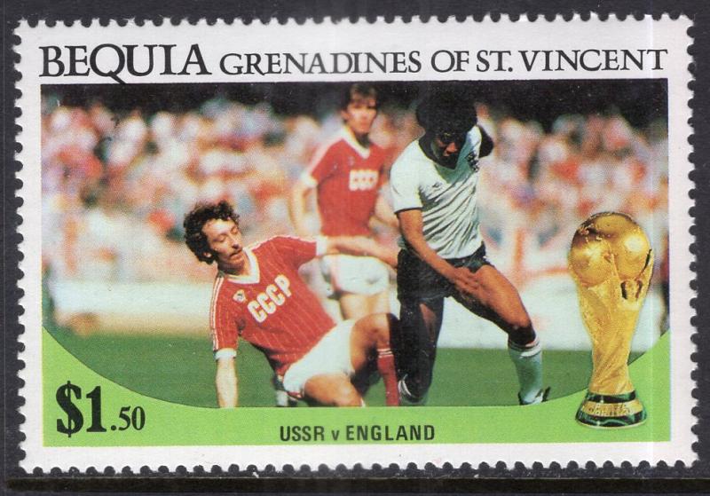 St Vincent Grenadines Bequia 226 Soccer MNH VF