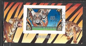 North Korea 2187: 80ch Tiger (Panthera tigris), CTO, imperf