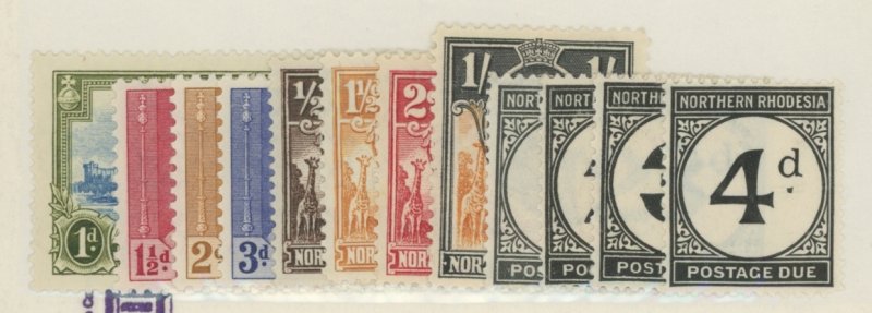 Northern Rhodesia #18/J4 Unused Single (Complete Set)