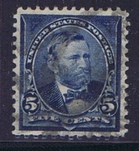 US 281 USED 5 CENT GRANT, 1898, LIGHT CANCEL, EXTRA FINE GEM, PSE CERT.