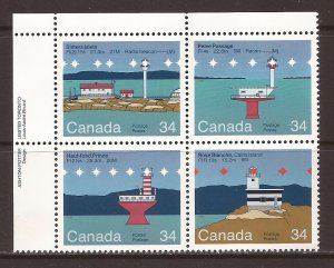 1985 Canada - Sc 1066a - MNH VF - PB UL - Lighthouses