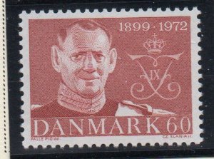 Denmark Sc 488 1972 Frederik IX stamp  mint NH