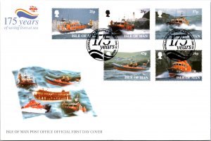 Isle of Man, Worldwide First Day Cover, Lighthouses, Ships