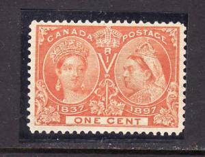 Canada-Sc#51-unused 1c hinged  orange Diamond Jubilee-QV-1897-