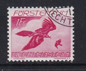 Liechtenstein  #C22  cancelled   1939  birds 1fr